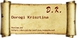 Dorogi Krisztina névjegykártya